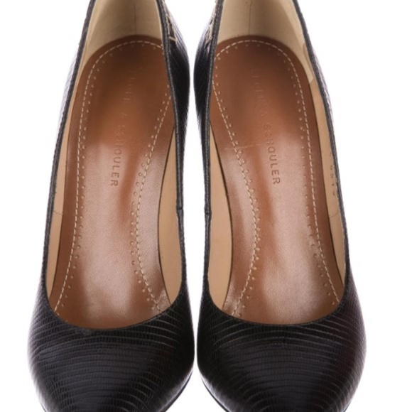 PROENZA SCHOULER Embossed Pointed-Toe Pumps Sz8.5 - Picture 3 of 5